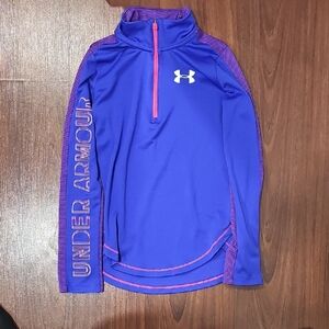 Under Armour Blue and Pink Long Sleeve Top